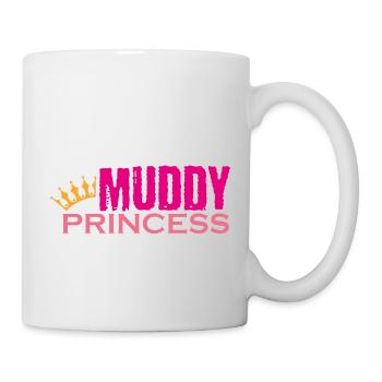 Muddy run shirt mud obstacle race ocr Team princes - Tasse - Weiß - Rechts