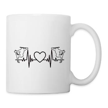 Skifahrer Weihnachten Skifahren Wintersport Ski - Tasse - Weiß - Rechts