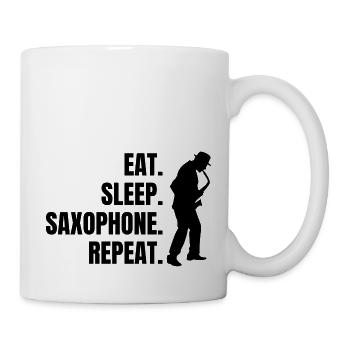 Saxophone Music Saxophonist Instrument Saxophone - Mug - white - Right