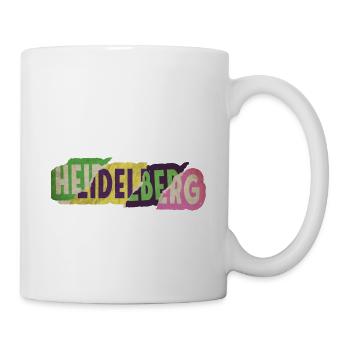 Heidelberg Deutschland Stadt Schrift Punk Retro - Tasse - Weiß - Rechts