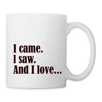 l came l saw and l love - Mug blanc - blanc - Droite