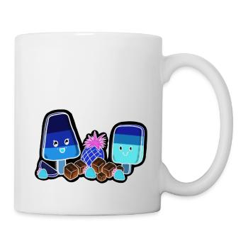 Kawaii-Eis am Stiel in Neon - Tasse - Weiß - Rechts