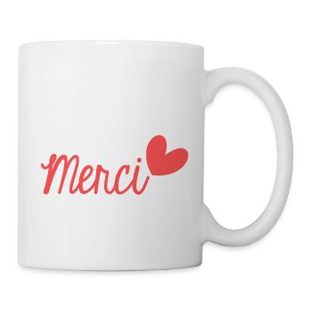 MERCI. THANKS. THANK YOU. ANNIVERSAIRE. NAISSANCE. - Mug blanc - blanc - Droite