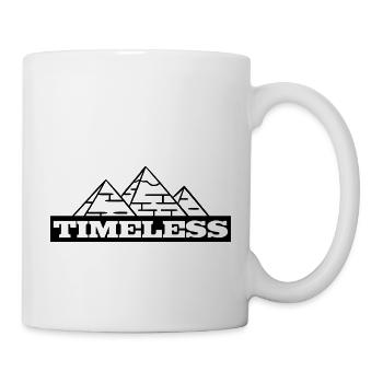 TIMELESS: zeitloses Pyramiden Design in schwarz. - Tasse - Weiß - Rechts