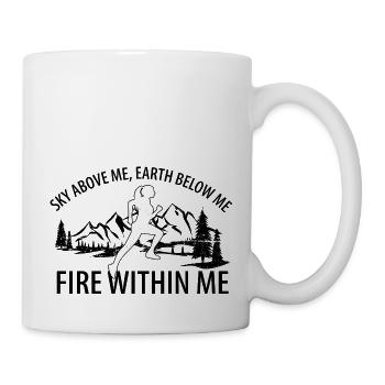 sky above me earth below me fire within me - Mug - white - Right