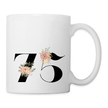 75th Anniversary Flowers (Gift of 75 years) - Mug - white - Right