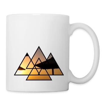 T-Shirt Triangle Umbrellas Gift Holiday - Mug - white - Right