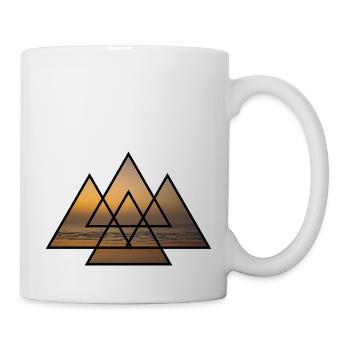 T-Shirt Dreieck Strand Urlaub Meer Geschenk Ferien - Tasse - Weiß - Rechts