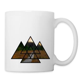 T-Shirt Triangle Forest Gift Sentier de randonnée Nature - Mug blanc - blanc - Droite