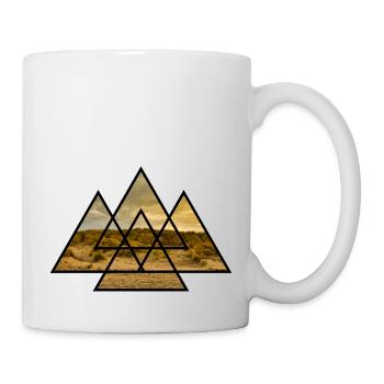 T-Shirt Triangle Beach North Sea Gift Holiday - Mug - white - Right