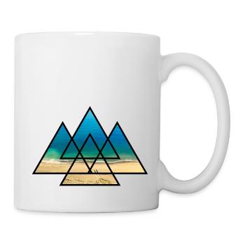 T-Shirt Triangle Plage Vacances Mer Cadeaux Vacances - Mug blanc - blanc - Droite
