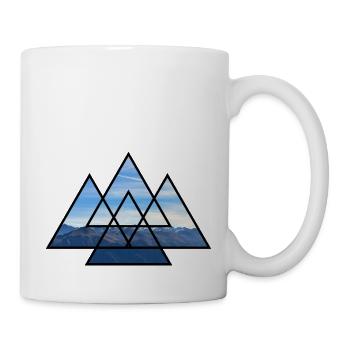 T-Shirt Triangles Alpes Randonnée en montagne Nature Cadeau - Mug blanc - blanc - Droite