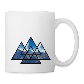 T-Shirt Triangles Alpes Randonnée en montagne Nature Cadeau - Mug blanc - blanc - Droite