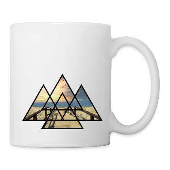 T-Shirt Triangle Plage Vacances Mer Cadeaux Vacances - Mug blanc - blanc - Droite
