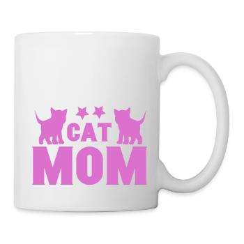 Katzen Mama Katzen Oma Großmutter Mutter Mom Katze - Tasse - Weiß - Rechts