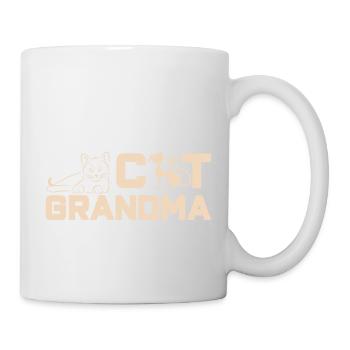 Katzen Mama Katzen Oma Großmutter Mutter Mom Katze - Tasse - Weiß - Rechts