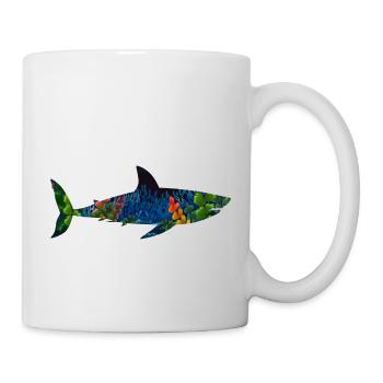 requin-marteau marin requin-marteau récif corallien océanique - Mug blanc - blanc - Droite