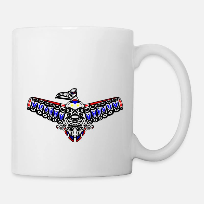 totem corbeau - Mug blanc - blanc