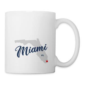 Miami - Florida - USA - United States of America - Tasse - Weiß - Rechts