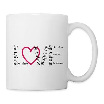 I love clothes /Je t'aime - Mug - white - Right