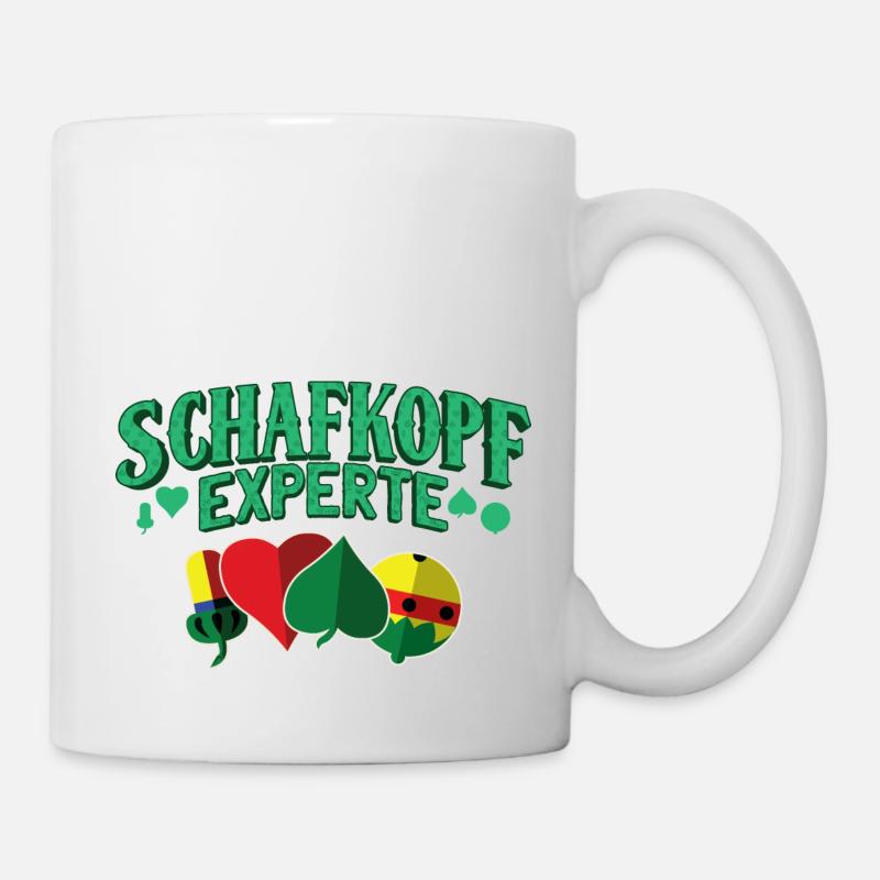 Schafkopf Experte Schafkopf Symbole - Tasse - Weiß