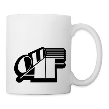 old AF Text Logo - Tasse - Weiß - Rechts