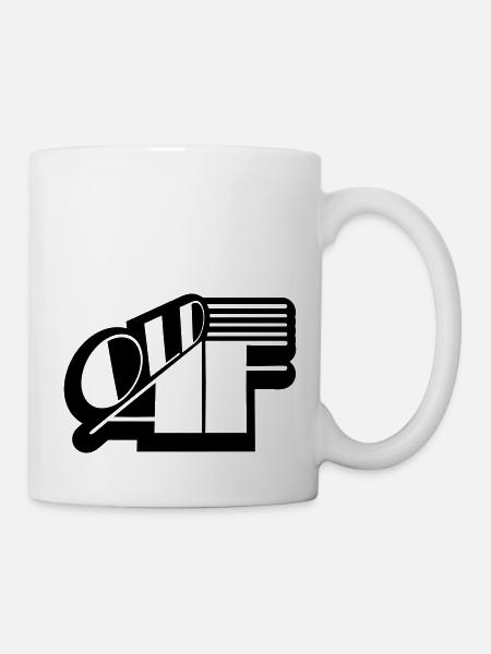 old AF Text Logo - Tasse - Weiß