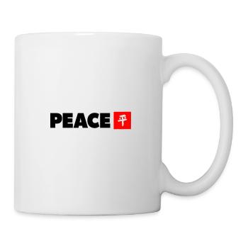 Peace mit japanischem Kanji in schwarz und rot - Tasse - Weiß - Rechts