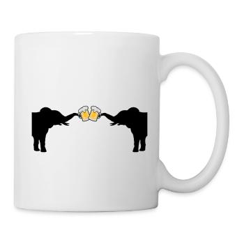 2 Toast à la bière d’éléphant - Mug blanc - blanc - Droite