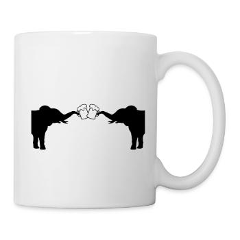 Toast 2 Elephant Beer - Mug blanc - blanc - Droite