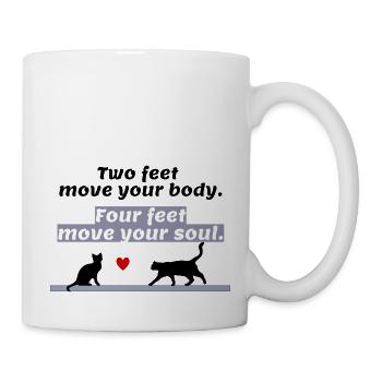 I love clothes / Four feet - Tasse - Weiß - Rechts