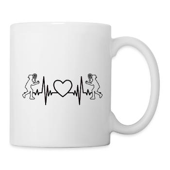 Squash Racquetball-Spieler Racquetball Squashspiel - Tasse - Weiß - Rechts