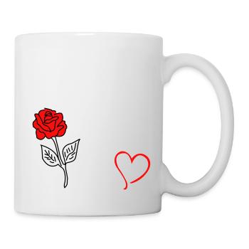 ROSE HEART FOR LOVERS - IN LOVE #Liebe #Love - Mug - white - Right