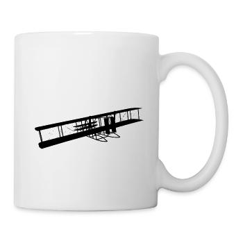 Historisches Motorflugzeug von 1905 - Tasse - Weiß - Rechts
