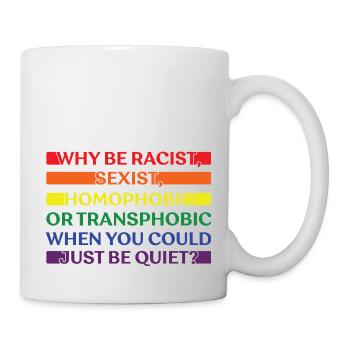 LGBTQ Nonbinary Colorful Rainbow Flag LGBTQ+ Pride - Mug - white - Right