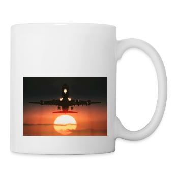Décollage de l’avion - Mug blanc - blanc - Droite