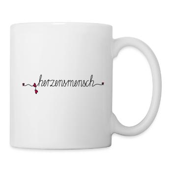 herzensmensch - Tasse - Weiß - Rechts