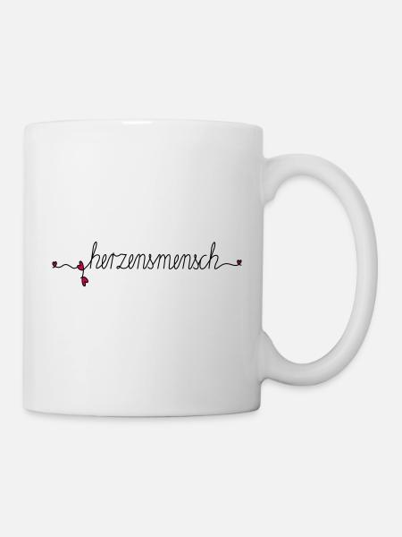 herzensmensch - Tasse - Weiß