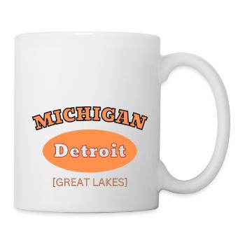 Vintage Michigan Detroit Shirt - Mug - white - Right