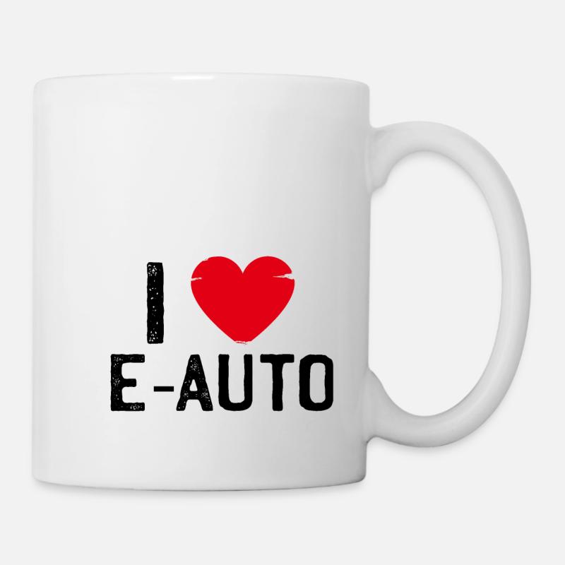 E Auto Elektro Auto E-Auto elektrisch e car - Tasse - Weiß