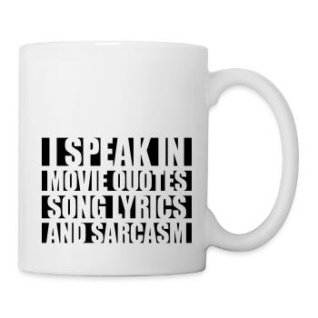 speak lyrics and sarcasm - Mug - white - Right