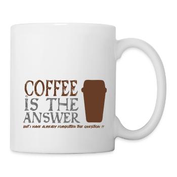 Coffee is the answer - Mug - white - Right