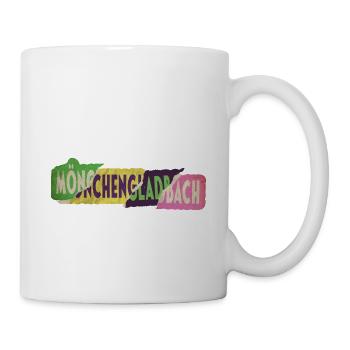 Mönchengladbach Deutschland Schrift Punk Retro - Tasse - Weiß - Rechts