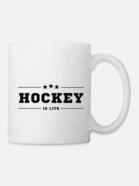 Hockey ist das Leben originelle Geschenkidee - Tasse - Weiß
