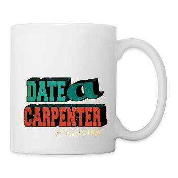 lumber wood plumber chainsaw fun jokes - Tasse - Weiß - Rechts