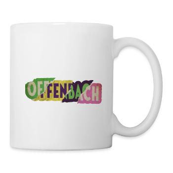 Offenbach Deutschland Stadt Schrift Punk Retro - Tasse - Weiß - Rechts