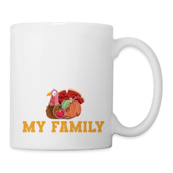 I'm thankful for my family - Funny Turkey - Mug blanc - blanc - Droite