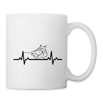 Herzschlag Pferde Design - Tasse - Weiß - Rechts