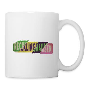 Recklinghausen Deutschland Schrift Punk Retro - Tasse - Weiß - Rechts