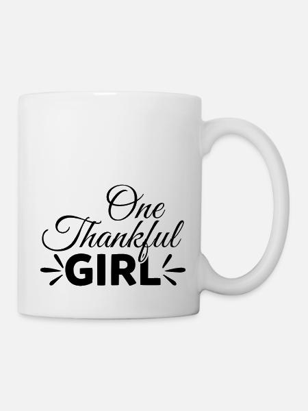 One thankful Girl - Tasse - Weiß